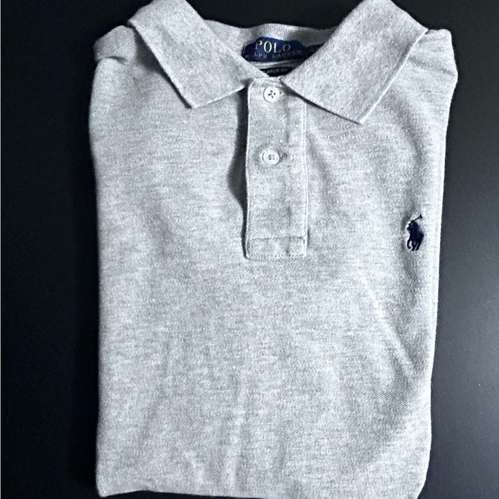 Polo by Ralph Lauren | Boys Polo Shirt Lg | Classic Gray Polo with Black  Emblem